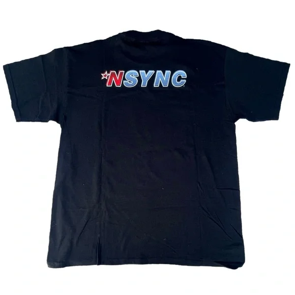 NWT Vintage 90s NSYNC Justin Timberlake Deadstock Black Graphic T-shirt